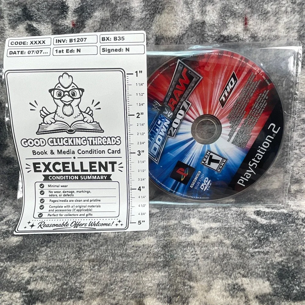 WWE SmackDown vs RAW 2007 PS2 PlayStation 2 THQ 2006 Wrestling Game Disc Only